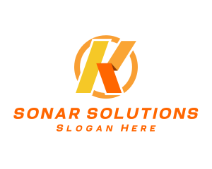 Professional Folding Company Letter K logo design