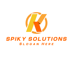 Professional Folding Company Letter K logo design