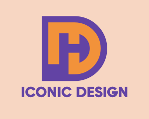 Symbol - Purple DH Symbol logo design