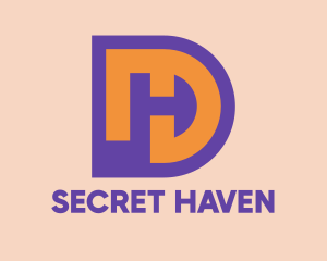 Hidden - Purple DH Symbol logo design