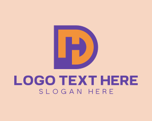 Symbol - Purple DH Symbol logo design