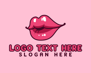 Lip Gloss - Feminine Lip Cosmetics logo design