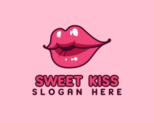 Kiss - Feminine Lip Cosmetics logo design