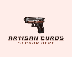 Firearm Pistol Gun logo design