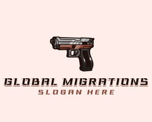 Firearm Pistol Gun logo design