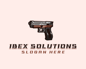 Firearm Pistol Gun logo design