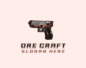 Firearm Pistol Gun logo design