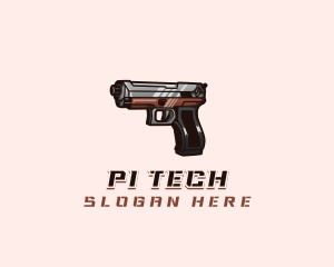 Firearm Pistol Gun logo design