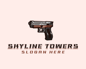 Firearm Pistol Gun logo design