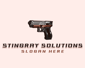 Firearm Pistol Gun logo design