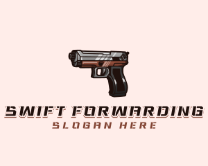 Firearm Pistol Gun logo design