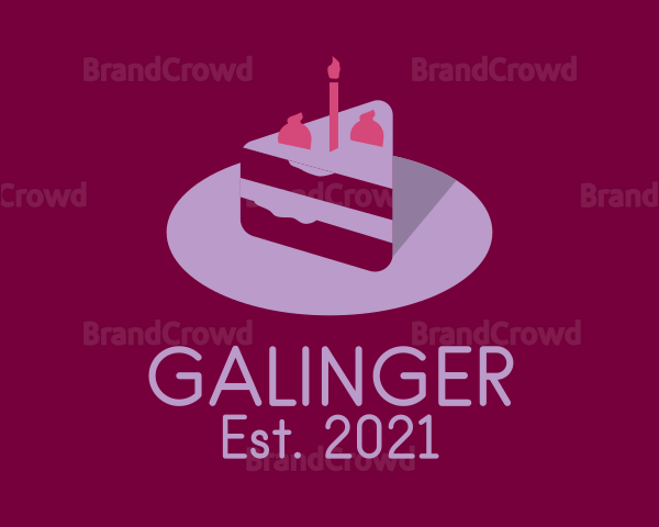 Birthday Cake Slice Logo