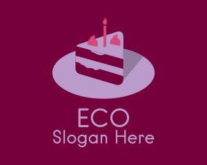 Birthday Cake Slice  Logo