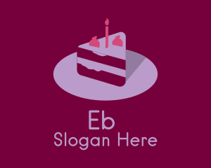 Birthday Cake Slice  Logo