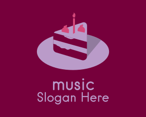 Birthday Cake Slice  Logo