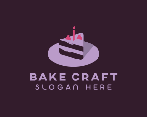 Strawberry Pastry Cake logo design