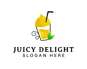 Juicy - Fresh Lemon Juice logo design