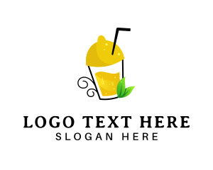 Refreshment - Fresh Lemon Juice logo design