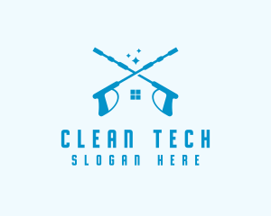 Sanitizing - House Pressure Wash Disinfection logo design