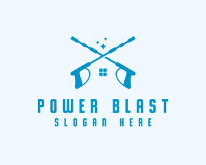 House Pressure Wash Disinfection logo design