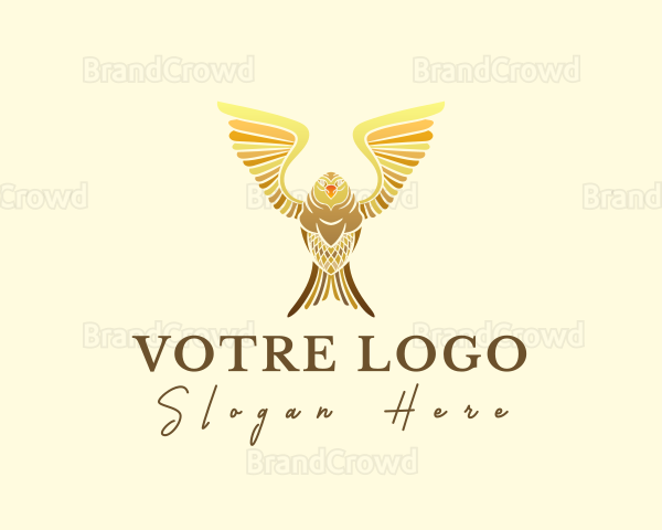 Golden Premium Owl Logo