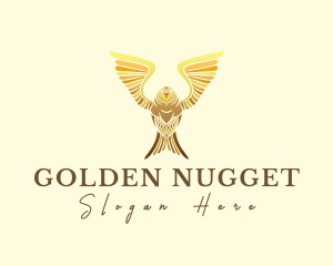 Golden Premium Owl logo design