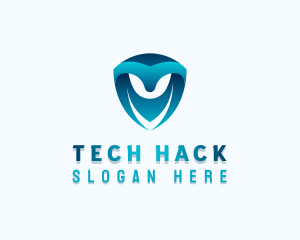 Tech Shield Developer logo design