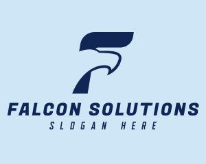 Falcon Bird Letter F logo design