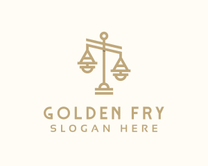 Golden Justice Scale logo design