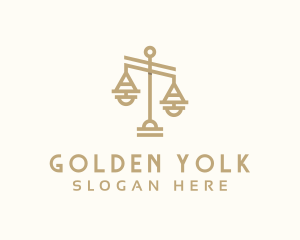 Golden Justice Scale logo design