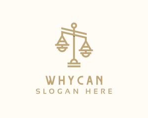 Legal Advice - Golden Justice Scale logo design