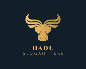 Gold - Luxurious Bull Business logo design