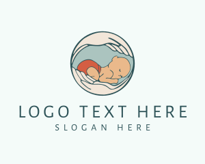 Sleeping - Child Care Hands logo design