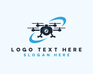 Vlog - Drone Flying Camera logo design