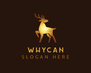 Golden - Golden Deer Animal logo design