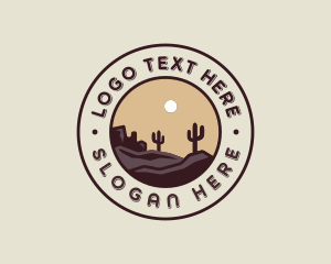 Cactus - Outdoor Adventure Desert logo design