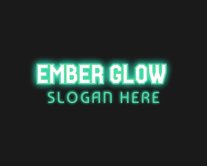 Glowing Cyber Gaming logo design