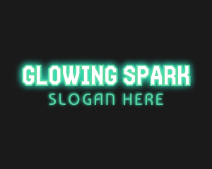 Glowing Cyber Gaming logo design