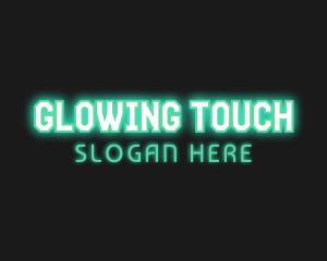 Glowing Cyber Gaming logo design