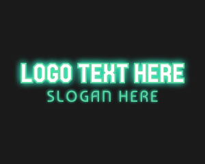 Glowing Cyber Gaming Logo