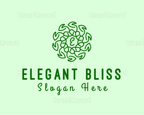 Natural Leaf Organic Wreath Logo