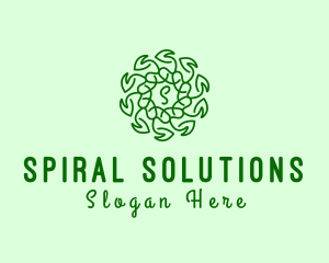 Natural Leaf Organic Wreath logo design