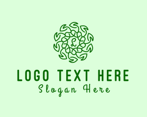 Natural Leaf Organic Wreath Logo