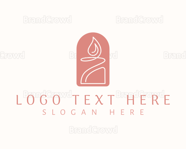 Candle Flame Fire Logo