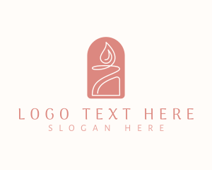 Religious - Candle Flame Fire logo design