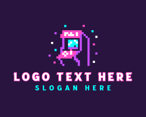 Pop Culture - Retro Pixel Arcade logo design