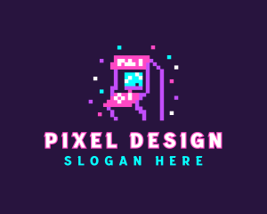 Retro Pixel Arcade logo design