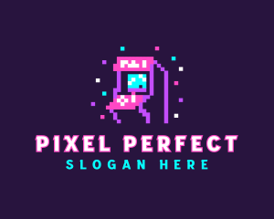 Retro Pixel Arcade logo design