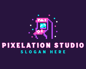 Retro Pixel Arcade logo design