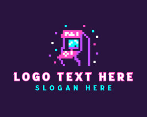 Tech - Retro Pixel Arcade logo design